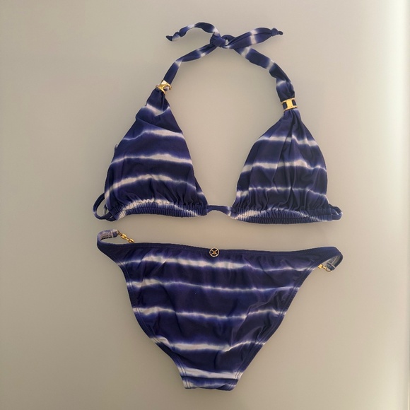 Vix Paula Hermanny Bia Bikini Set Blue Size D/L - Picture 2 of 2
